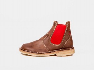 Men's Duckfeet Roskilde Boots Dark Brown Red | EUR5176ES