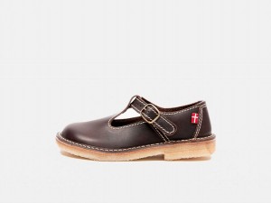 Women's Duckfeet Lolland Mary Jane Shoes Black Brown | GOX5967RI