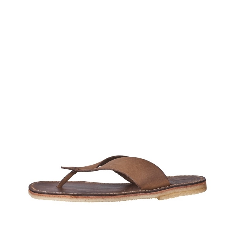 Men\'s Duckfeet Aero Sandals Dark Brown | DLQ6428JR