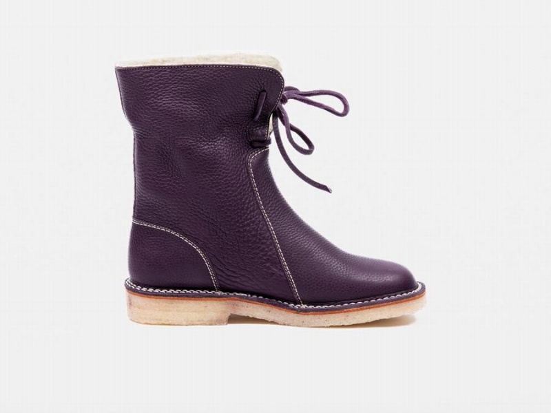 Men's Duckfeet Arhus Boots Dark Purple | XPY36EO