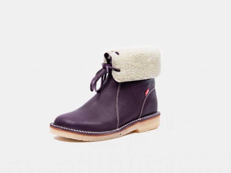 Men's Duckfeet Arhus Boots Dark Purple | XPY36EO