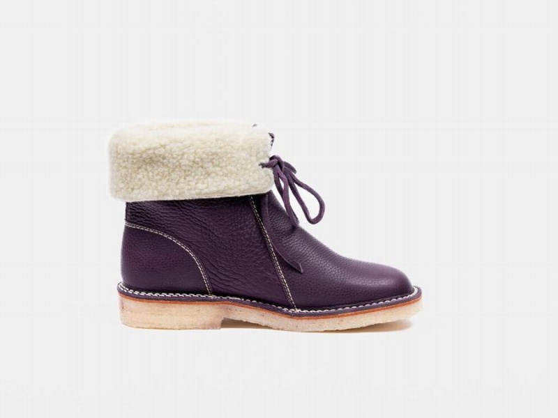 Men's Duckfeet Arhus Boots Dark Purple | XPY36EO