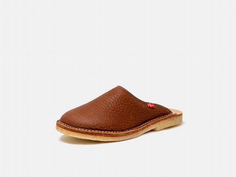 Men's Duckfeet Klitmoller Slippers Dark Brown | PMD328EH