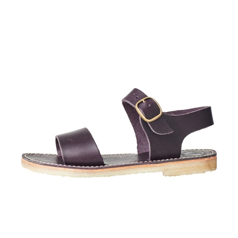 Men\'s Duckfeet Lokken Sandals Dark Purple | SDU9999IQ