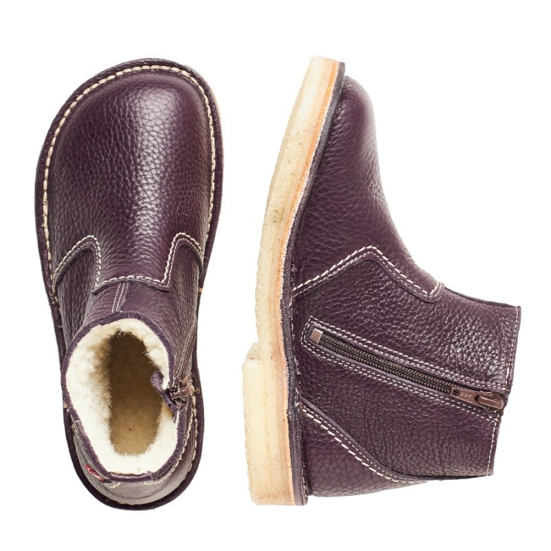 Men's Duckfeet Middelfart Boots Dark Purple | WGC4151SF