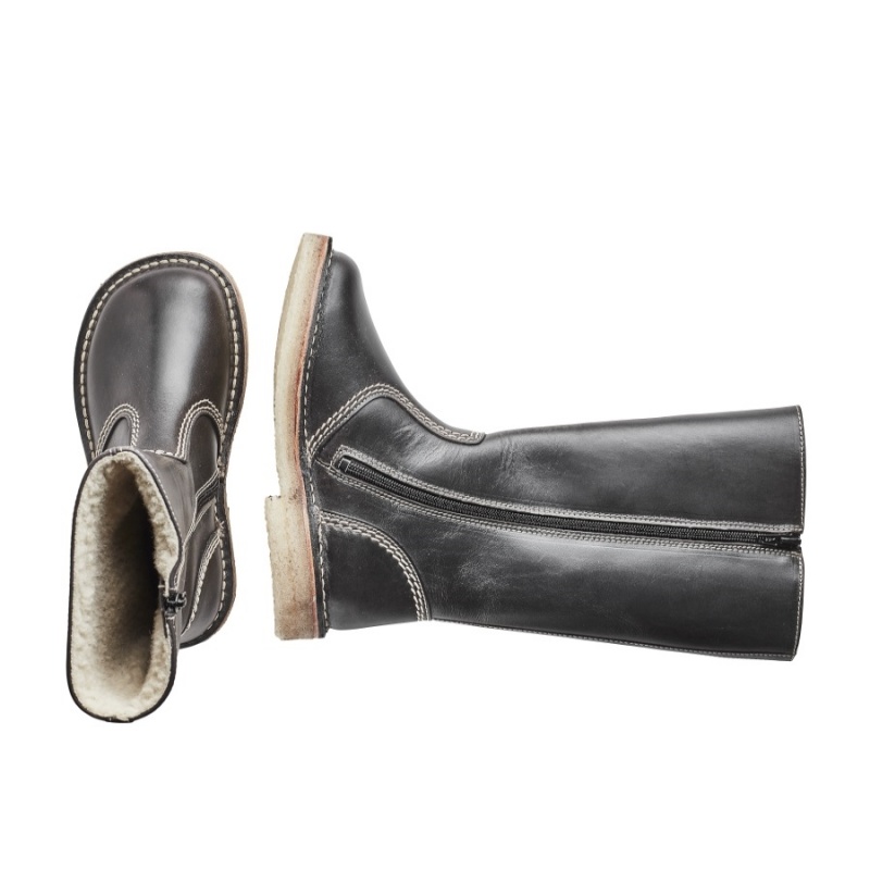 Men's Duckfeet Vejle Boots Grey Black | DDV8251YC