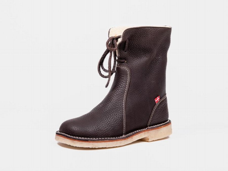 Women's Duckfeet Arhus Boots Dark Brown | BKD912KY