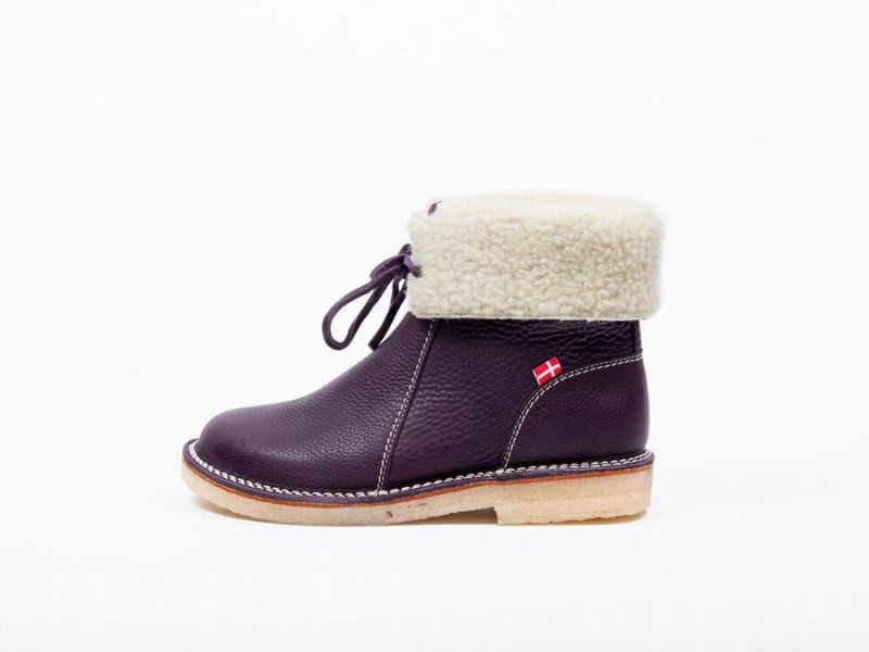 Women's Duckfeet Arhus Boots Dark Purple | EZM1592CZ