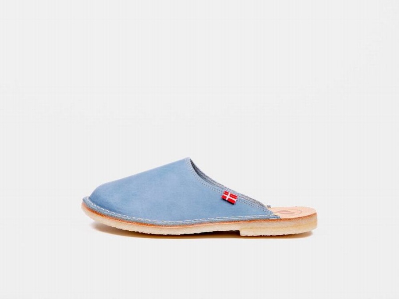 Women\'s Duckfeet Blavand Slippers Blue | HNO7457IY