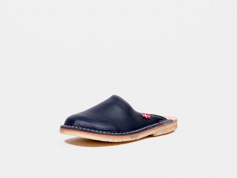 Women's Duckfeet Blavand Slippers Dark Blue | DRI7679IO