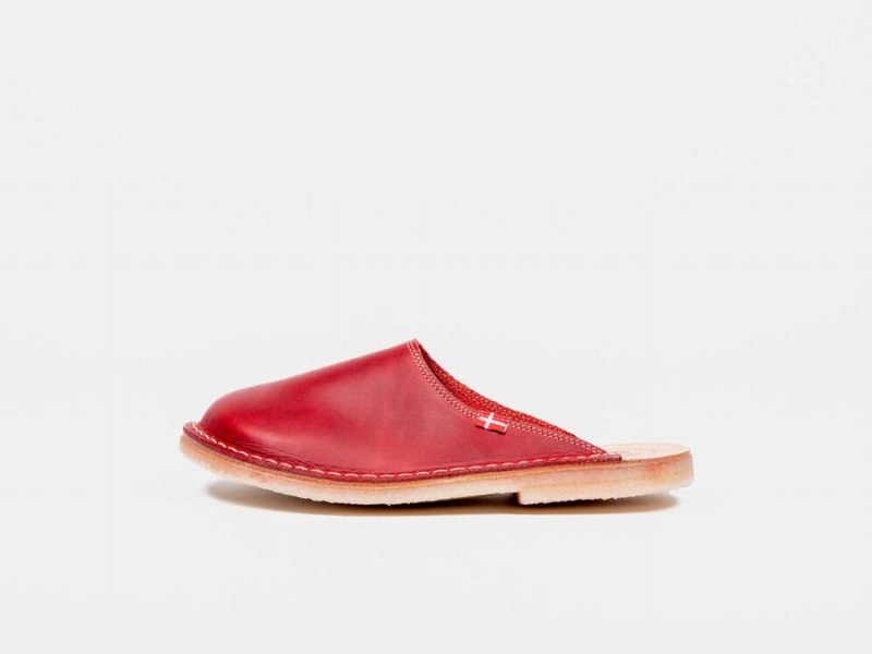Women\'s Duckfeet Blavand Slippers Red | PIR8769SL