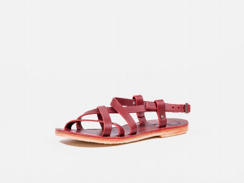 Women's Duckfeet Bornholm Sandals Red | PZK2662UA
