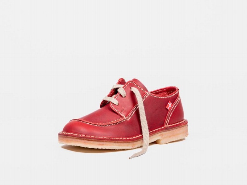 Women's Duckfeet Fyn Lace Up Shoes Red | HKB4460RO