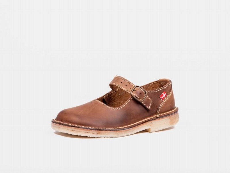 Women's Duckfeet Himmerland Mary Jane Shoes Dark Brown | CKH3556CT