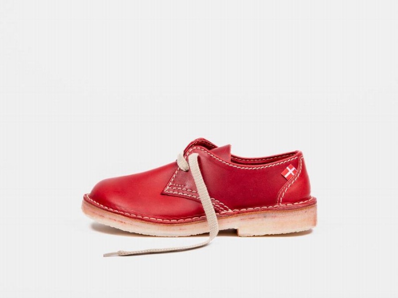 Women\'s Duckfeet Jylland Lace Up Shoes Red | XVM3558RU