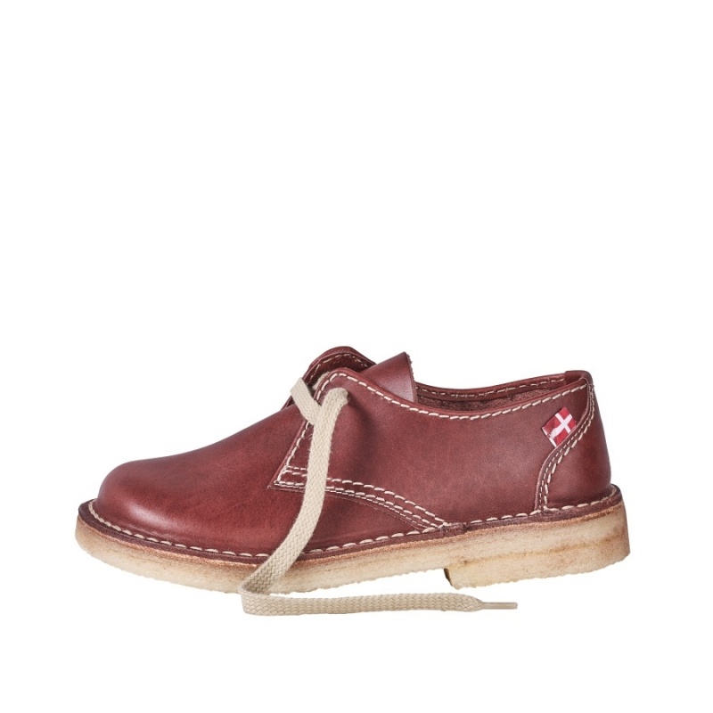 Women\'s Duckfeet Jylland Lace Up Shoes Red Brown | JFI8481SM