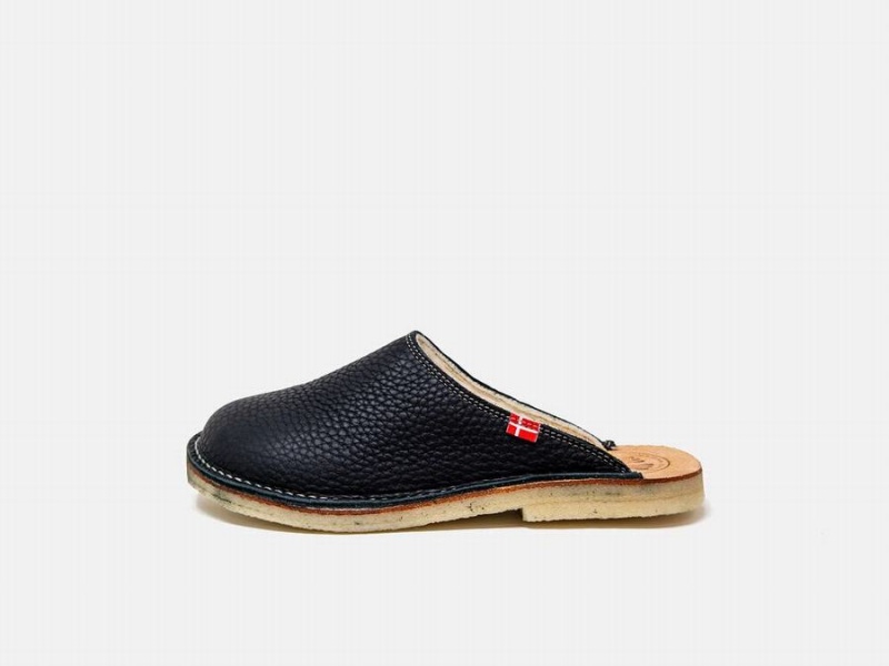Women\'s Duckfeet Klitmoller Slippers Black | SPJ5312JF