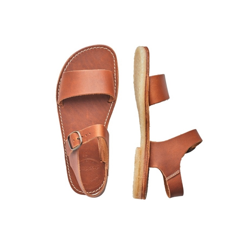 Women's Duckfeet Lokken Sandals Brown | QSO8990XB