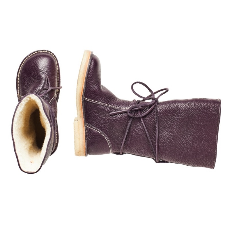 Women's Duckfeet Silkeborg Boots Dark Purple | TEN6171XC