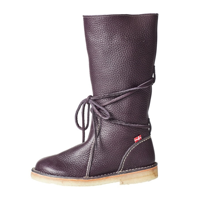 Women\'s Duckfeet Silkeborg Boots Dark Purple | TEN6171XC